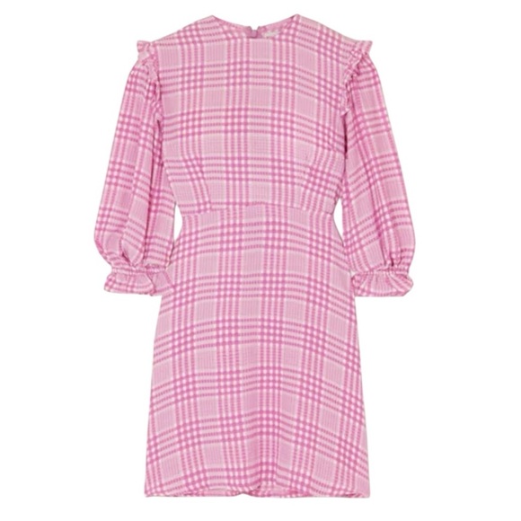 Faithful The Brand Edwina Djerra Pink Check Plaid A Line Mini Dress Women’s 4 - Picture 7 of 16